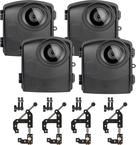 Brinno BCC2000 Construction Time Lapse Camera with Industrial Clamp and Case - 4 Pack