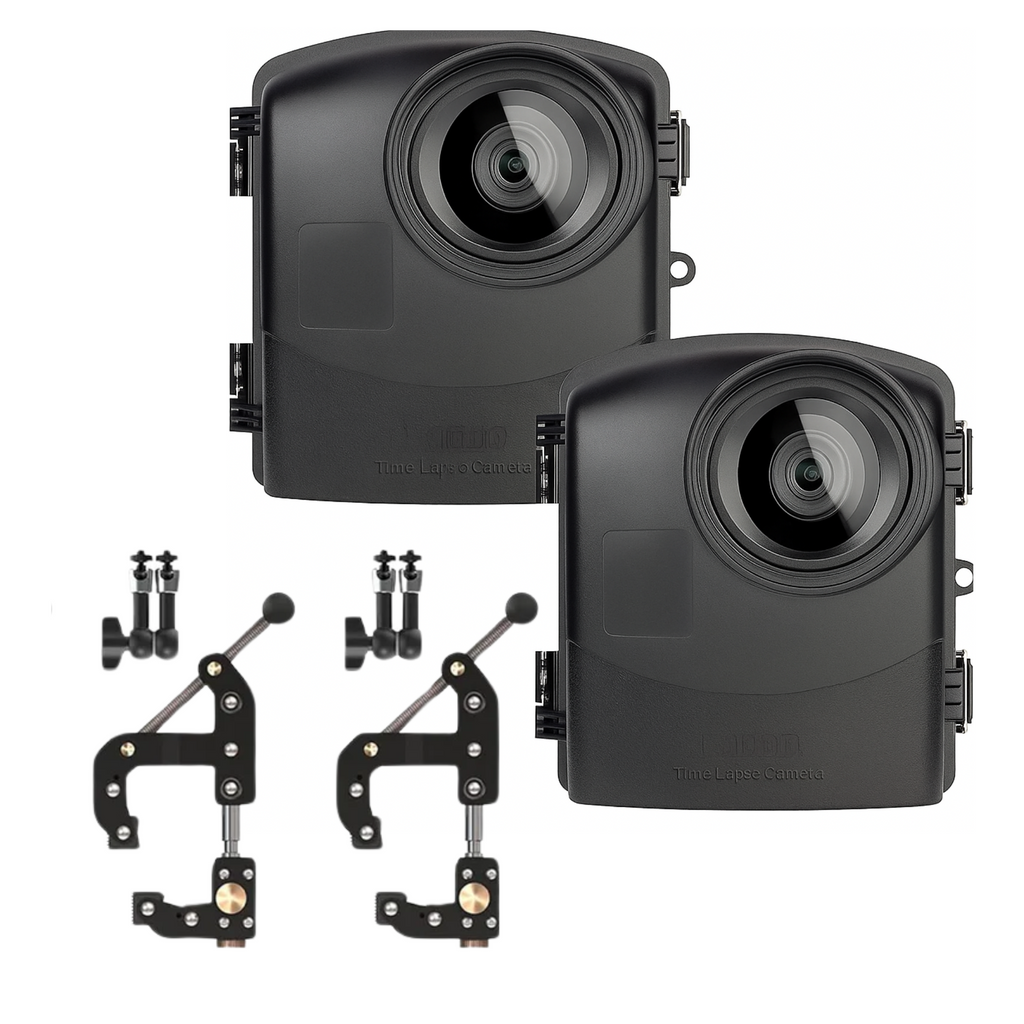 Brinno BCC2000 Construction Time Lapse Camera with Industrial Clamp and Case - 2 Pack