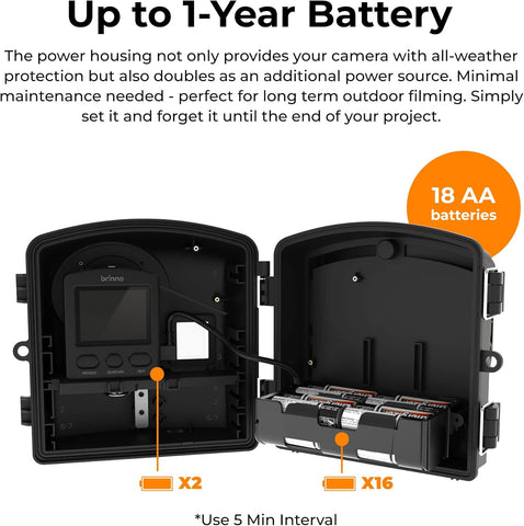 Brinno BCC2000 Construction Time Lapse Camera with Industrial Clamp and Case - 2 Pack