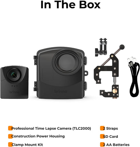 Brinno BCC2000 Construction Time Lapse Camera with Industrial Clamp and Case - 2 Pack