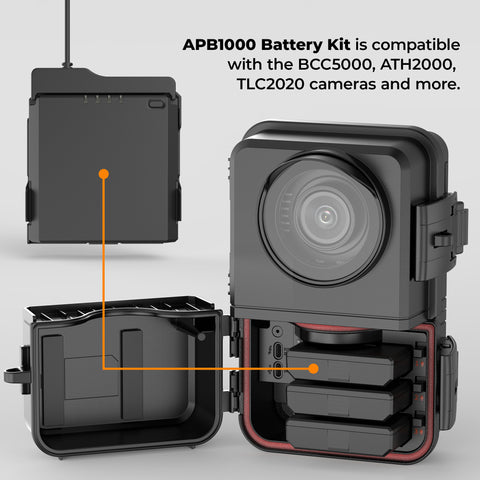 Brinno BCC5000 4K Time Lapse Camera + APB1000 Battery Kit - Bluetooth App, HDR, Cloud Storage - 3 MRB1000 Batteries, IP65 Housing, Extended Life