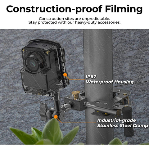 Brinno TLC2020C Time Lapse Camera Waterproof Housing & Mounting Clamp Bundle